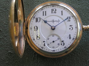 Illinois pocket watch in a hunters case